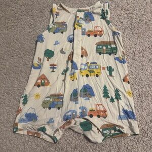 Romper 12/18m camping print‎